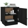 Mesitas de noche 2 uds madera maciza de pino negro 40x34x45 cm de vidaXL, Mesitas de noche - Ref: Foro24-818284, Precio: 64,2...