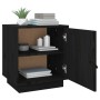 Nachttische 2 Stück aus massivem schwarzem Kiefernholz 40x34x45 cm von vidaXL, Nachttische - Ref: Foro24-818284, Preis: 64,25...