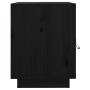 Nachttische 2 Stück aus massivem schwarzem Kiefernholz 40x34x45 cm von vidaXL, Nachttische - Ref: Foro24-818284, Preis: 64,25...
