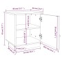 Nachttische 2 Stück aus massivem schwarzem Kiefernholz 40x34x45 cm von vidaXL, Nachttische - Ref: Foro24-818284, Preis: 64,25...