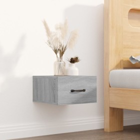 Mesita de noche de pared color gris Sonoma 35x35x20 cm de vidaXL, Mesitas de noche - Ref: Foro24-817581, Precio: 28,07 €, Des...