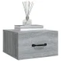Mesita de noche de pared color gris Sonoma 35x35x20 cm de vidaXL, Mesitas de noche - Ref: Foro24-817581, Precio: 27,70 €, Des...