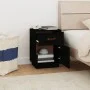 Bedside tables 2 units solid black pine wood 40x34x55 cm by vidaXL, Nightstands - Ref: Foro24-818314, Price: 81,15 €, Discoun...