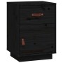 Nachttische 2 Stk. massives Kiefernholz schwarz 40x34x55 cm von vidaXL, Nachttische - Ref: Foro24-818314, Preis: 81,90 €, Rab...