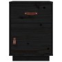 Nachttische 2 Stk. massives Kiefernholz schwarz 40x34x55 cm von vidaXL, Nachttische - Ref: Foro24-818314, Preis: 81,90 €, Rab...