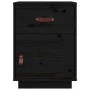 Nachttische 2 Stk. massives Kiefernholz schwarz 40x34x55 cm von vidaXL, Nachttische - Ref: Foro24-818314, Preis: 81,15 €, Rab...