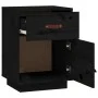 Nachttische 2 Stk. massives Kiefernholz schwarz 40x34x55 cm von vidaXL, Nachttische - Ref: Foro24-818314, Preis: 81,15 €, Rab...
