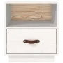 Solid white pine wood bedside table 40x34x45 cm by vidaXL, Nightstands - Ref: Foro24-818297, Price: 56,35 €, Discount: %
