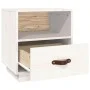 Solid white pine wood bedside table 40x34x45 cm by vidaXL, Nightstands - Ref: Foro24-818297, Price: 56,35 €, Discount: %