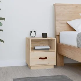 Nachttisch aus massivem Kiefernholz, 40 x 34 x 45 cm von vidaXL, Nachttische - Ref: Foro24-818295, Preis: 47,93 €, Rabatt: %