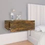 Mesita de noche flotante madera roble ahumado 40x30x15 cm de vidaXL, Mesitas de noche - Ref: Foro24-815282, Precio: 22,19 €, ...