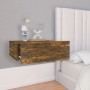 Schwebender Nachttisch aus geräuchertem Eichenholz, 40 x 30 x 15 cm von vidaXL, Nachttische - Ref: Foro24-815282, Preis: 22,4...
