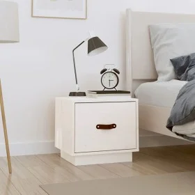 Solid white pine wood bedside table 40x34x35 cm by vidaXL, Nightstands - Ref: Foro24-818287, Price: 37,72 €, Discount: %