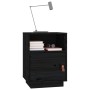 Bedside tables 2 pcs solid black pine wood 40x34x55 cm by vidaXL, Nightstands - Ref: Foro24-818324, Price: 79,22 €, Discount: %