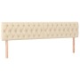 Estructura de cama sin colchón tela crema 120x190 cm