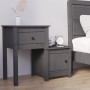 Nachttisch aus massivem Kiefernholz grau 79,5x38x65,5 cm von vidaXL, Nachttische - Ref: Foro24-814543, Preis: 73,33 €, Rabatt: %