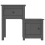 Solid pine wood bedside table in gray, 79.5x38x65.5 cm by vidaXL, Nightstands - Ref: Foro24-814543, Price: 65,34 €, Discount: %