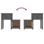 Nachttisch aus massivem Kiefernholz grau 79,5x38x65,5 cm von vidaXL, Nachttische - Ref: Foro24-814543, Preis: 73,33 €, Rabatt: %