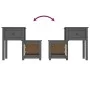 Solid pine wood bedside table in gray, 79.5x38x65.5 cm by vidaXL, Nightstands - Ref: Foro24-814543, Price: 65,34 €, Discount: %