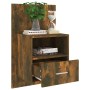 Mesita de noche de pared roble ahumado de vidaXL, Mesitas de noche - Ref: Foro24-816964, Precio: 33,72 €