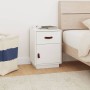 Solid white pine wood bedside table 40x34x55 cm by vidaXL, Nightstands - Ref: Foro24-818307, Price: 53,62 €, Discount: %