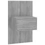 Mesita de noche de pared gris Sonoma de vidaXL, Mesitas de noche - Ref: Foro24-816954, Precio: 39,12 €, Descuento: %
