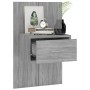 Mesita de noche de pared gris Sonoma de vidaXL, Mesitas de noche - Ref: Foro24-816954, Precio: 39,55 €, Descuento: %