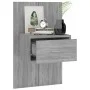 Mesita de noche de pared gris Sonoma de vidaXL, Mesitas de noche - Ref: Foro24-816954, Precio: 39,12 €, Descuento: %