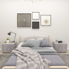 Bedside table made of gray concrete engineered wood, 100x35x40 cm. by vidaXL, Nightstands - Ref: Foro24-3082769, Price: 54,66...