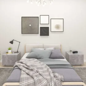 Bedside table made of gray concrete engineered wood, 100x35x40 cm. by vidaXL, Nightstands - Ref: Foro24-3082769, Price: 53,68...