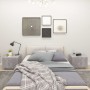 Bedside table made of gray concrete engineered wood, 100x35x40 cm. by vidaXL, Nightstands - Ref: Foro24-3082769, Price: 54,78...