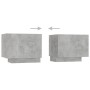 Bedside table made of gray concrete engineered wood, 100x35x40 cm. by vidaXL, Nightstands - Ref: Foro24-3082769, Price: 54,78...