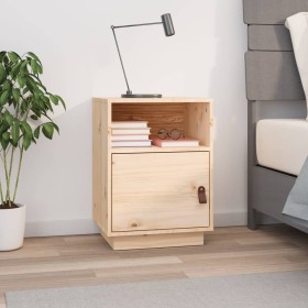 Solid pine wood bedside table 40x34x55 cm by vidaXL, Nightstands - Ref: Foro24-818315, Price: 64,57 €, Discount: %