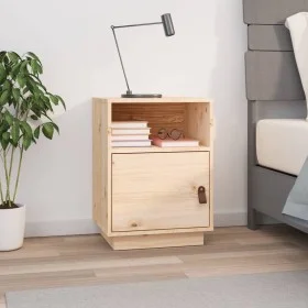 Solid pine wood bedside table 40x34x55 cm by vidaXL, Nightstands - Ref: Foro24-818315, Price: 63,45 €, Discount: %