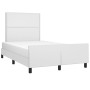 Estructura de cama sin colchón cuero sintético blanco 120x190cm
