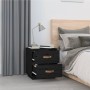 Nachttische 2 Stück aus massivem schwarzem Kiefernholz 40x34x45 cm von vidaXL, Nachttische - Ref: Foro24-818334, Preis: 82,03...