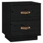 Nachttische 2 Stück aus massivem schwarzem Kiefernholz 40x34x45 cm von vidaXL, Nachttische - Ref: Foro24-818334, Preis: 82,03...