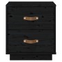 Nachttische 2 Stück aus massivem schwarzem Kiefernholz 40x34x45 cm von vidaXL, Nachttische - Ref: Foro24-818334, Preis: 82,03...