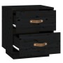 Nachttische 2 Stück aus massivem schwarzem Kiefernholz 40x34x45 cm von vidaXL, Nachttische - Ref: Foro24-818334, Preis: 82,03...