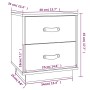 Nachttische 2 Stück aus massivem schwarzem Kiefernholz 40x34x45 cm von vidaXL, Nachttische - Ref: Foro24-818334, Preis: 82,03...