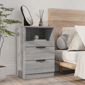 Mesita de noche madera contrachapada gris Sonoma de vidaXL, Mesitas de noche - Ref: Foro24-817041, Precio: 71,84 €, Descuento: %