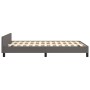 Estructura de cama sin colchón cuero sintético gris 120x190 cm