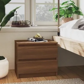 Brown oak plywood nightstand 50x39x43.5 cm by vidaXL, Nightstands - Ref: Foro24-815826, Price: 49,71 €, Discount: %