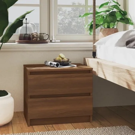 Brown oak plywood nightstand 50x39x43.5 cm by vidaXL, Nightstands - Ref: Foro24-815826, Price: 49,68 €, Discount: %