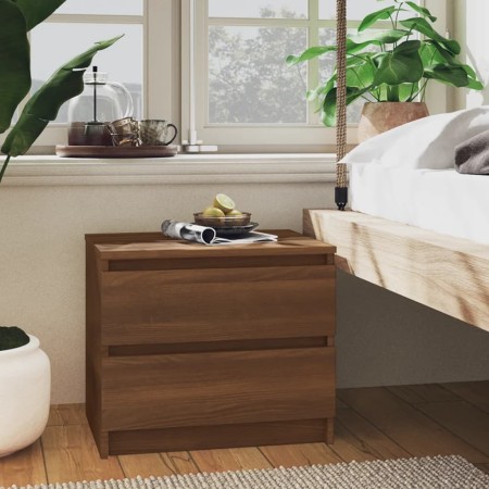 Mesita noche madera contrachapada roble marrón 50x39x43,5 cm de vidaXL, Mesitas de noche - Ref: Foro24-815826, Precio: 50,41 ...