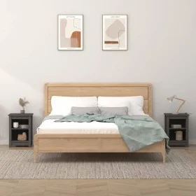 Bedside tables 2 pcs solid gray pine wood 40x35x55 cm by vidaXL, Nightstands - Ref: Foro24-820961, Price: 95,60 €, Discount: %