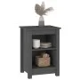 Mesitas de noche 2 uds madera maciza de pino gris 40x35x55 cm de vidaXL, Mesitas de noche - Ref: Foro24-820961, Precio: 95,59...