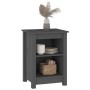 Nachttische 2 Stück massives graues Kiefernholz 40x35x55 cm von vidaXL, Nachttische - Ref: Foro24-820961, Preis: 96,84 €, Rab...