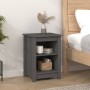 Nachttische 2 Stück massives graues Kiefernholz 40x35x55 cm von vidaXL, Nachttische - Ref: Foro24-820961, Preis: 96,84 €, Rab...