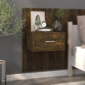 Smoked oak wall-mounted bedside table by vidaXL, Nightstands - Ref: Foro24-816952, Price: 28,17 €, Discount: %